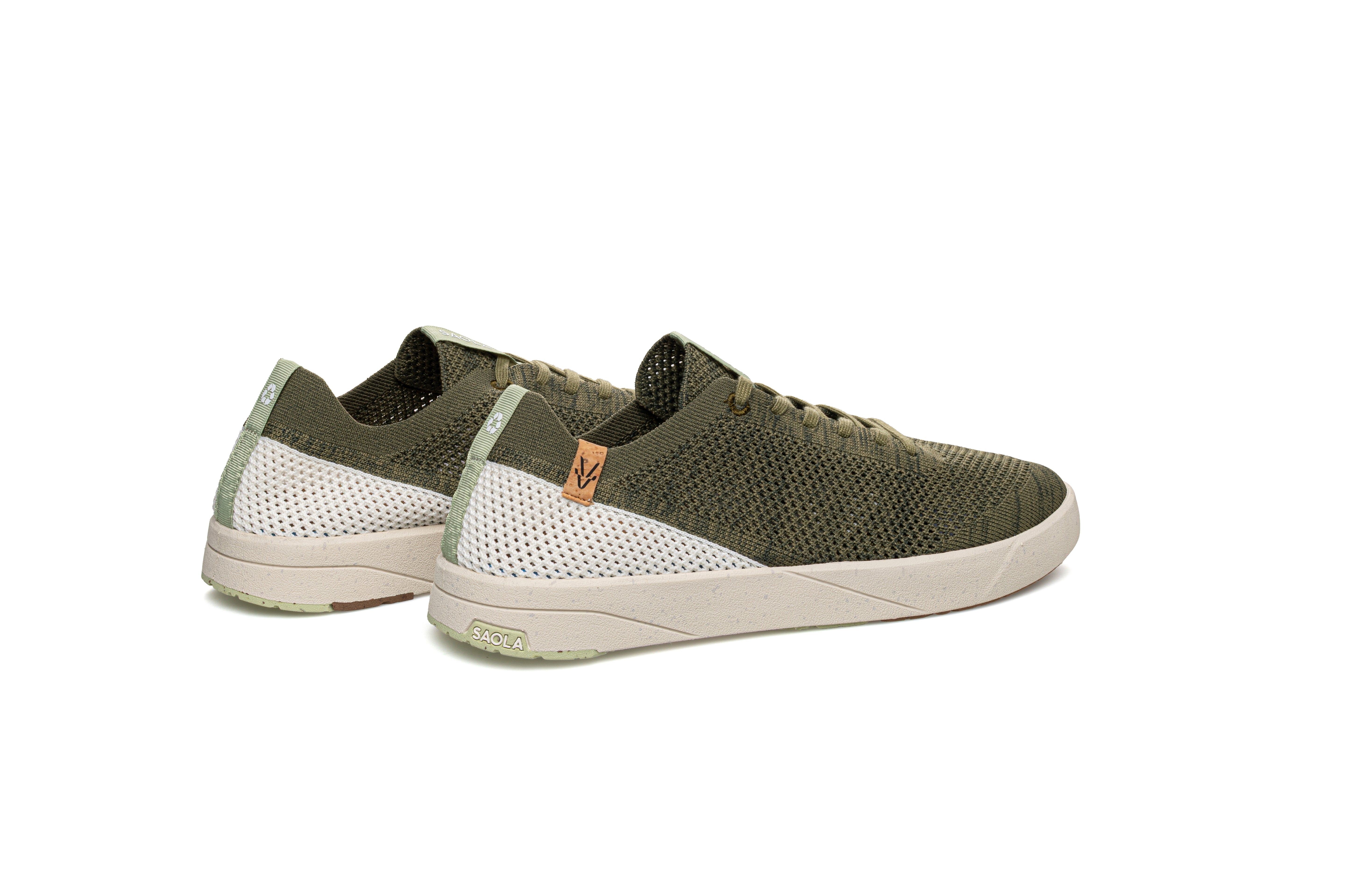 Ezo M Olive White - SAOLA SHOES