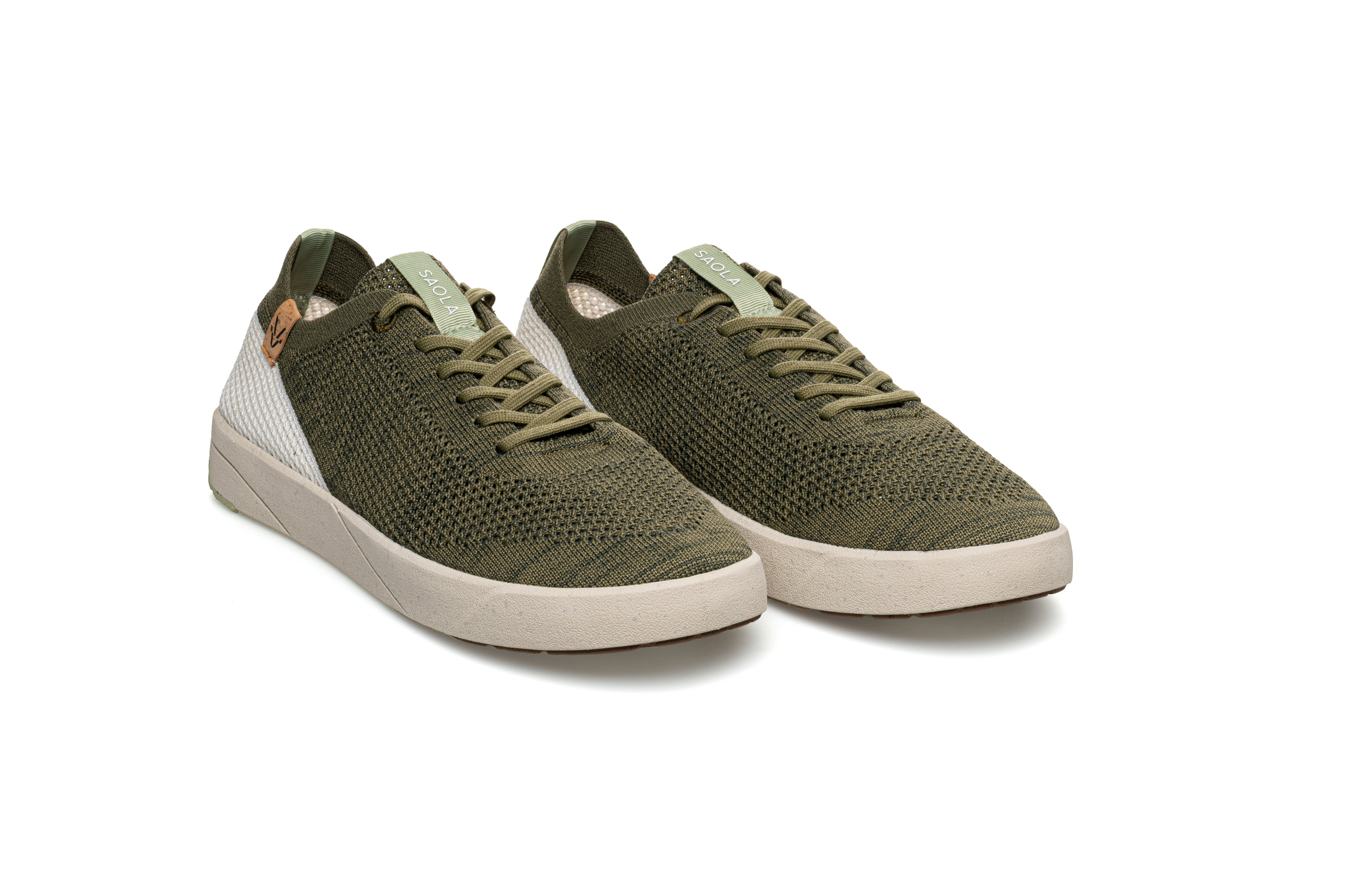 Ezo M Olive White - SAOLA SHOES