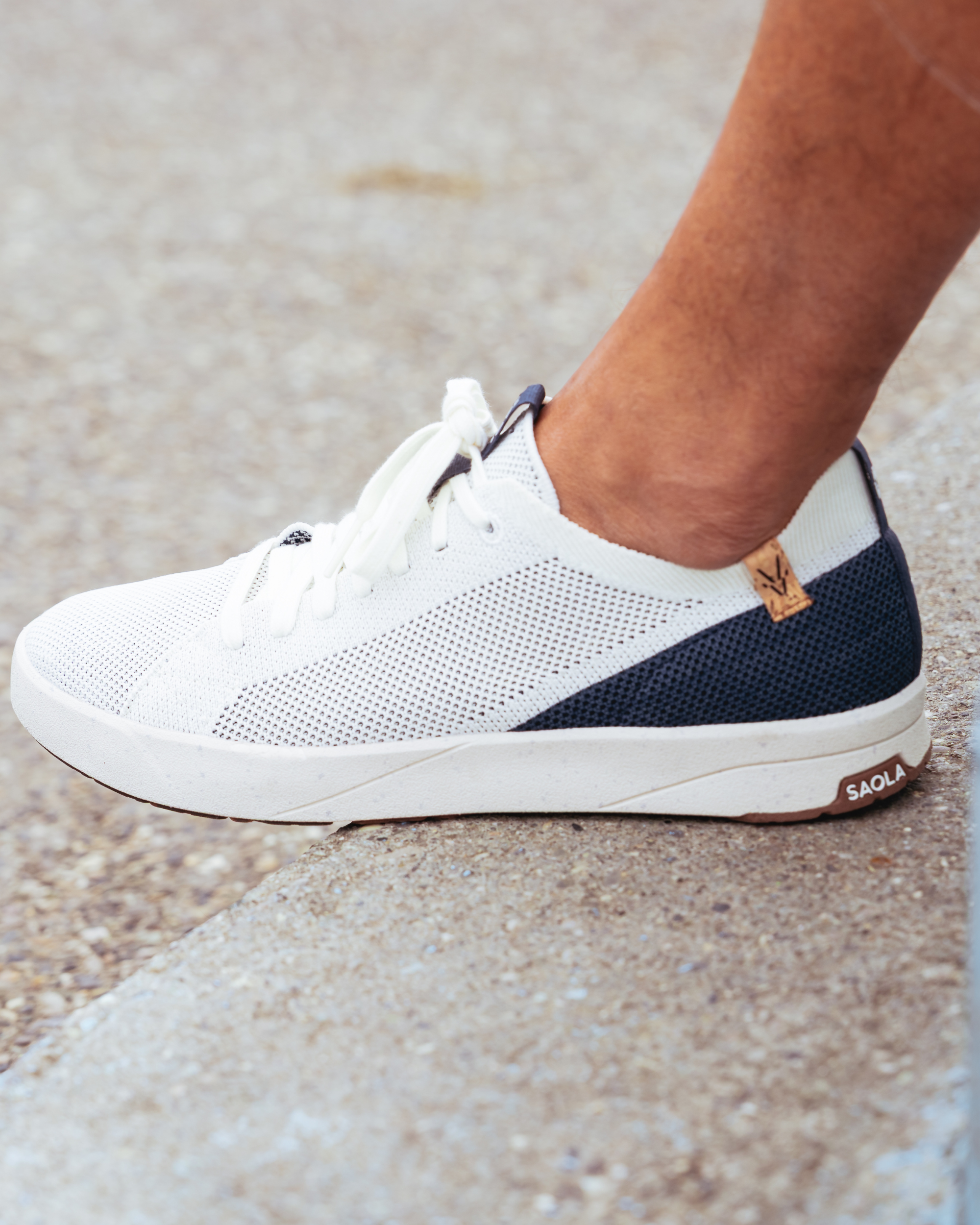 Cannon Knit M 2.0 White / Navy - SAOLA SHOES