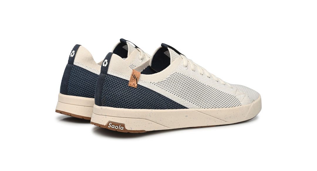 Cannon Knit M 2.0 White / Navy - SAOLA SHOES