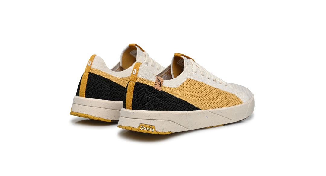 Cannon Knit W 2.0 White / Gold - SAOLA SHOES