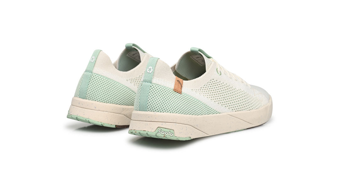 Cannon Knit W 2.0 White / Cameo Green - SAOLA SHOES