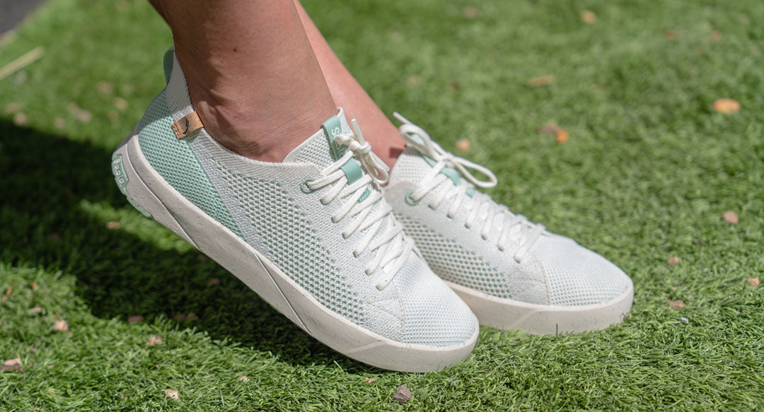 Cannon Knit W 2.0 White / Cameo Green - SAOLA SHOES