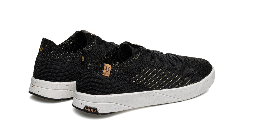 Cannon Knit 3 W Black Gold - SAOLA SHOES