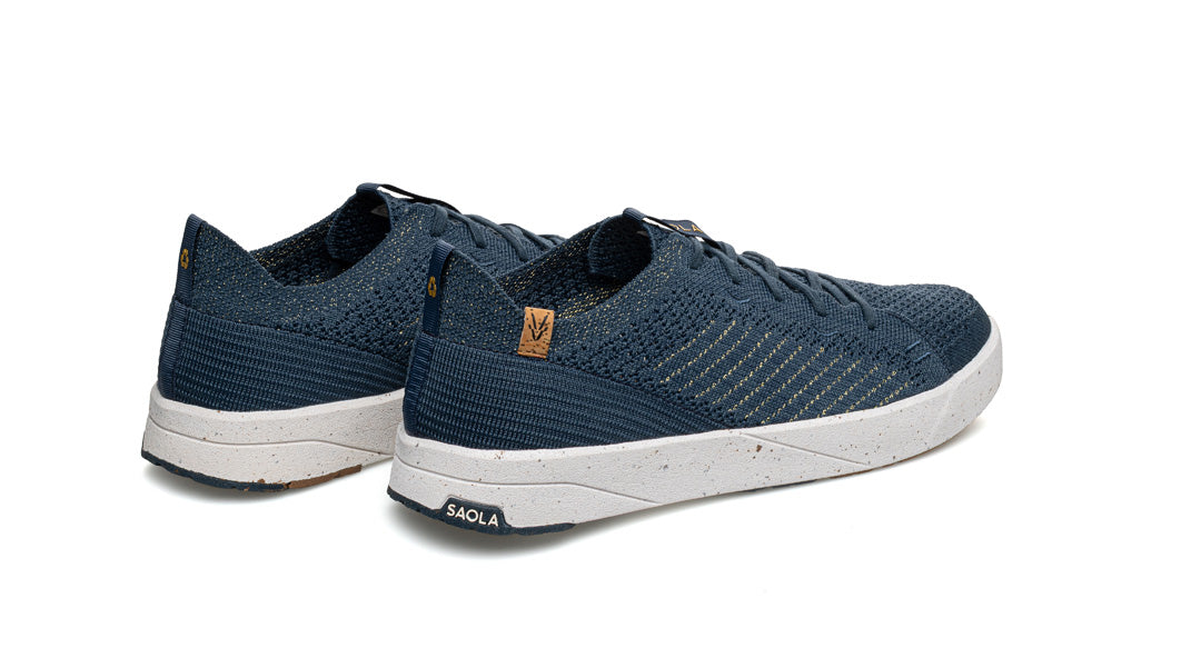 Cannon Knit 3 W Navy Gold - SAOLA SHOES