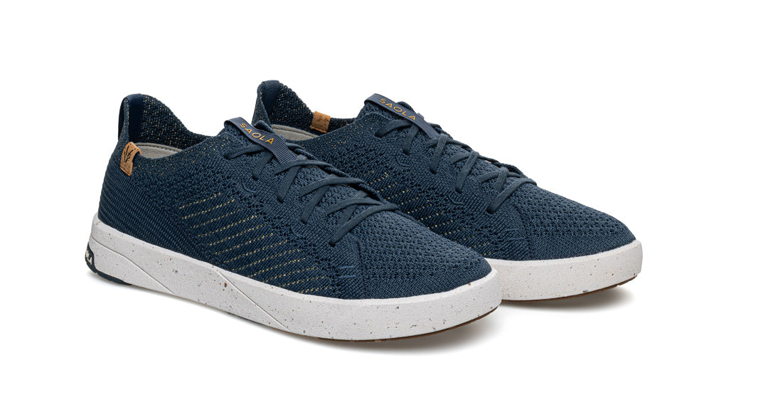Cannon Knit 3 W Navy Gold - SAOLA SHOES