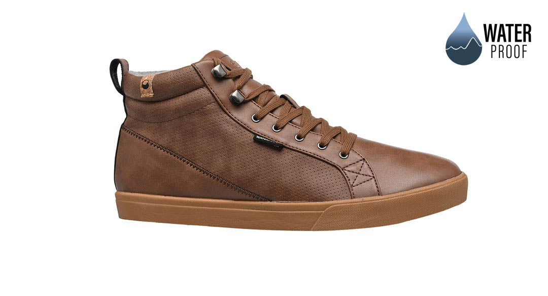 men's chocolate colour shoes from right side
