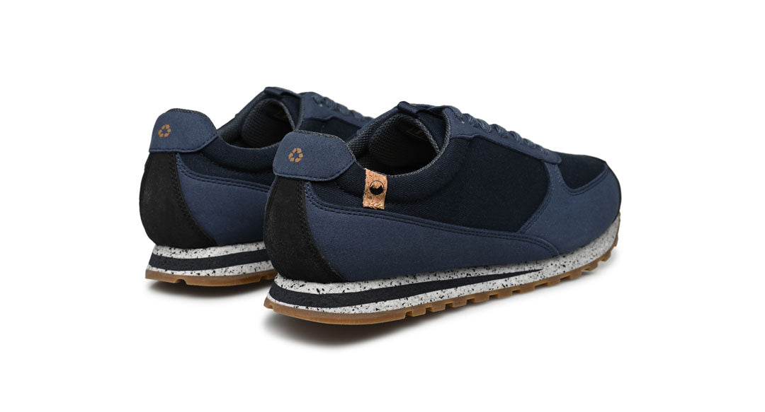 Men's shoes blue color overview from behind