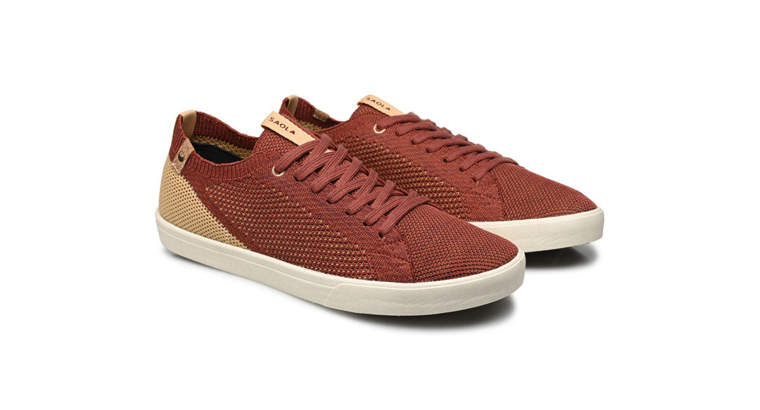 men's burgundy shoes overview from right side