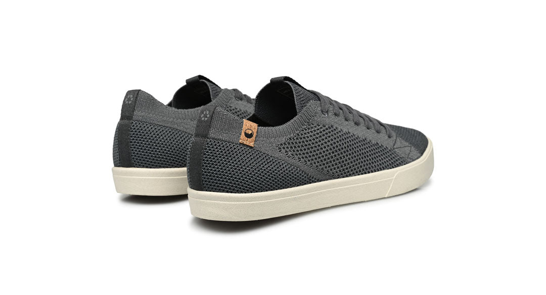 men's charcoal shoes overview from behind