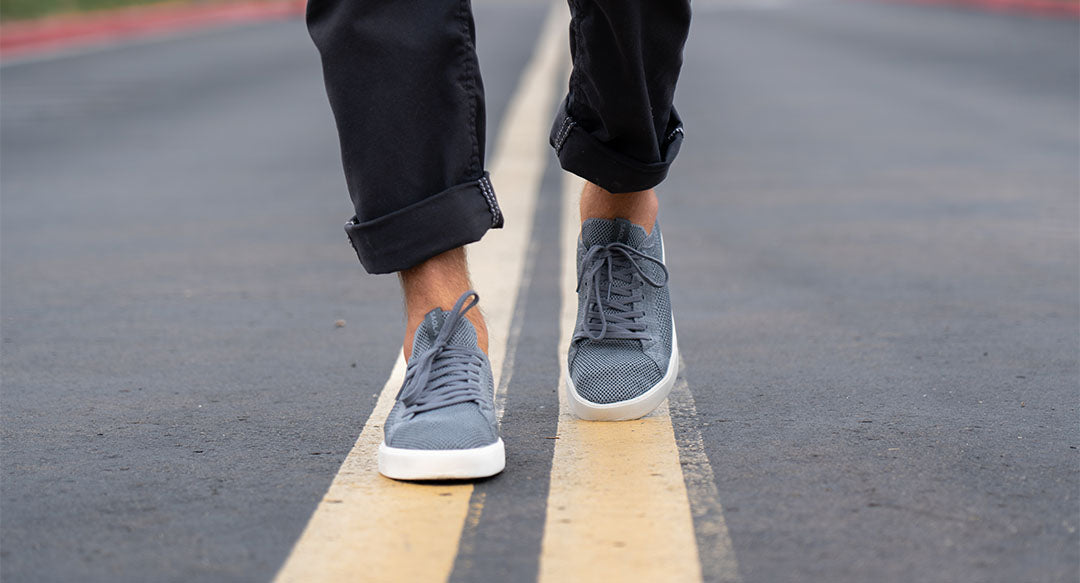 men's charcoal shoes sorn from front