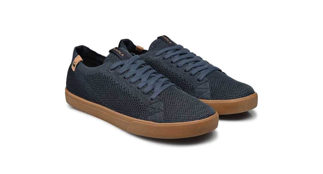 men's navy shoes overview from right side