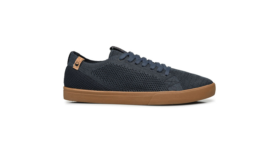 men's navy shoes from right side