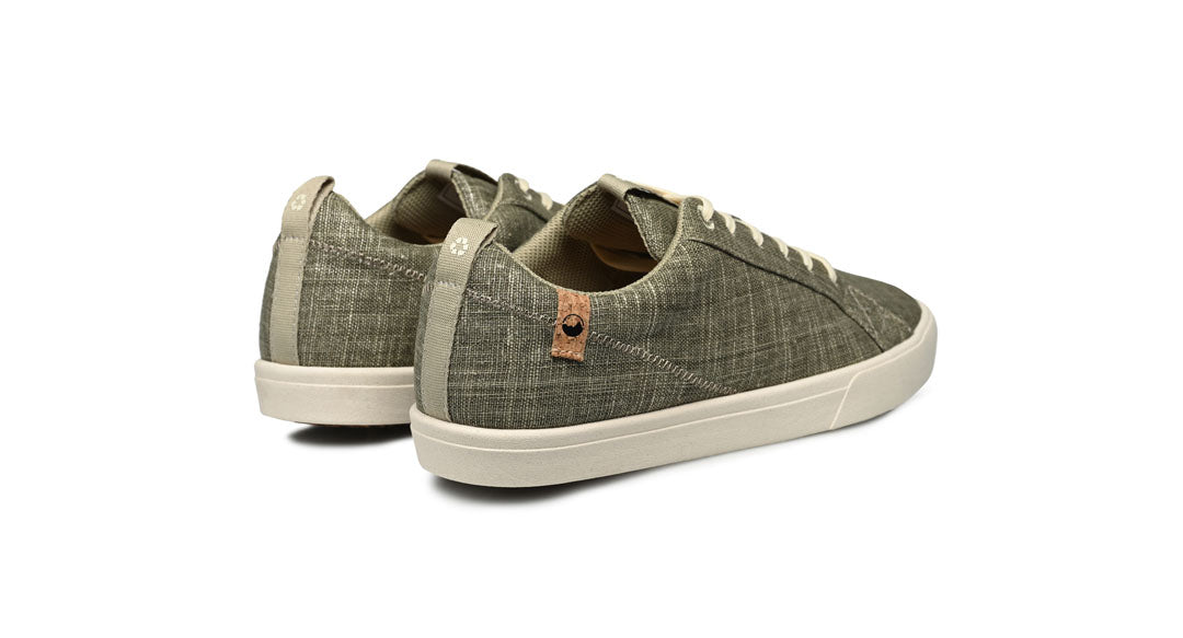 women's olive shoes overview from behind