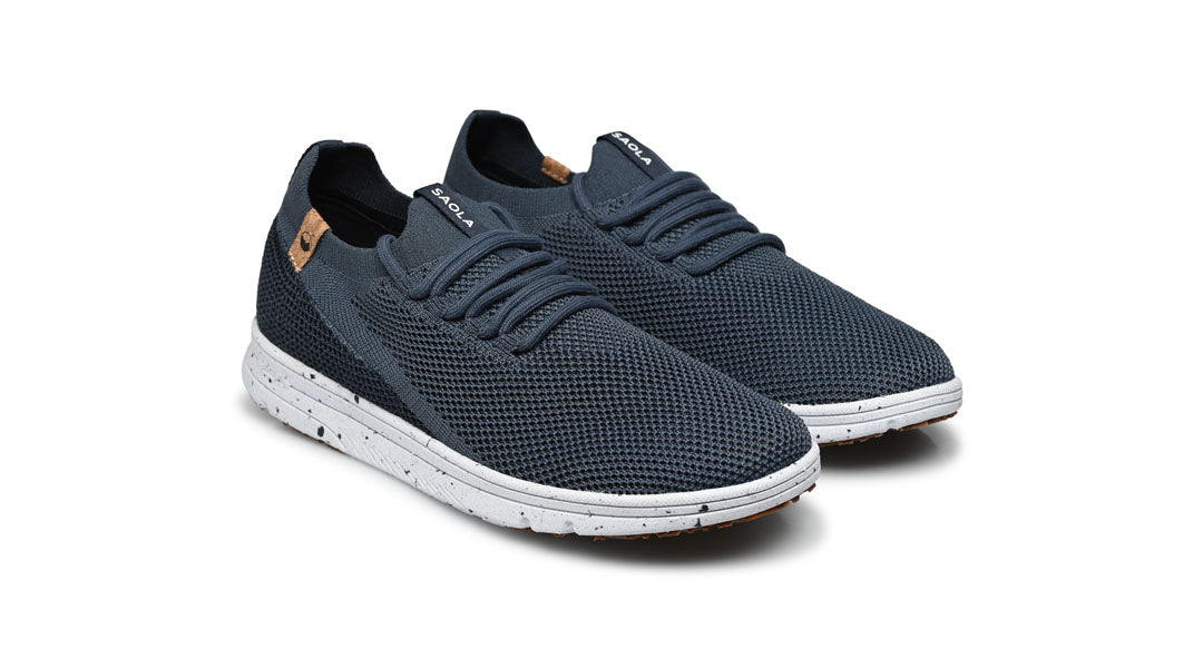 women's navy shoes overview from right side