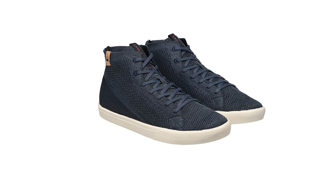 women's navy shoes overview from right side