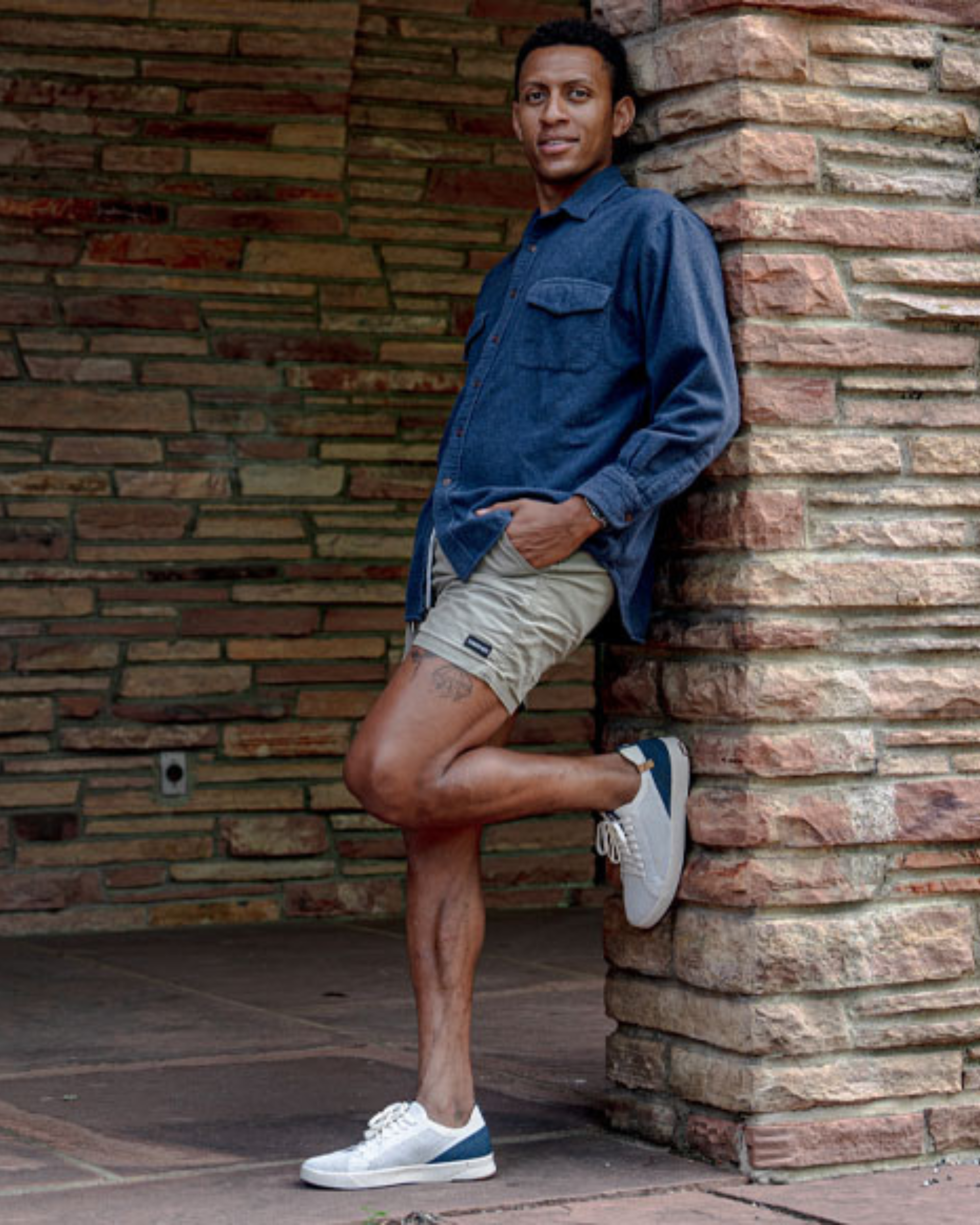 Cannon Knit M 2.0 White / Navy - SAOLA SHOES