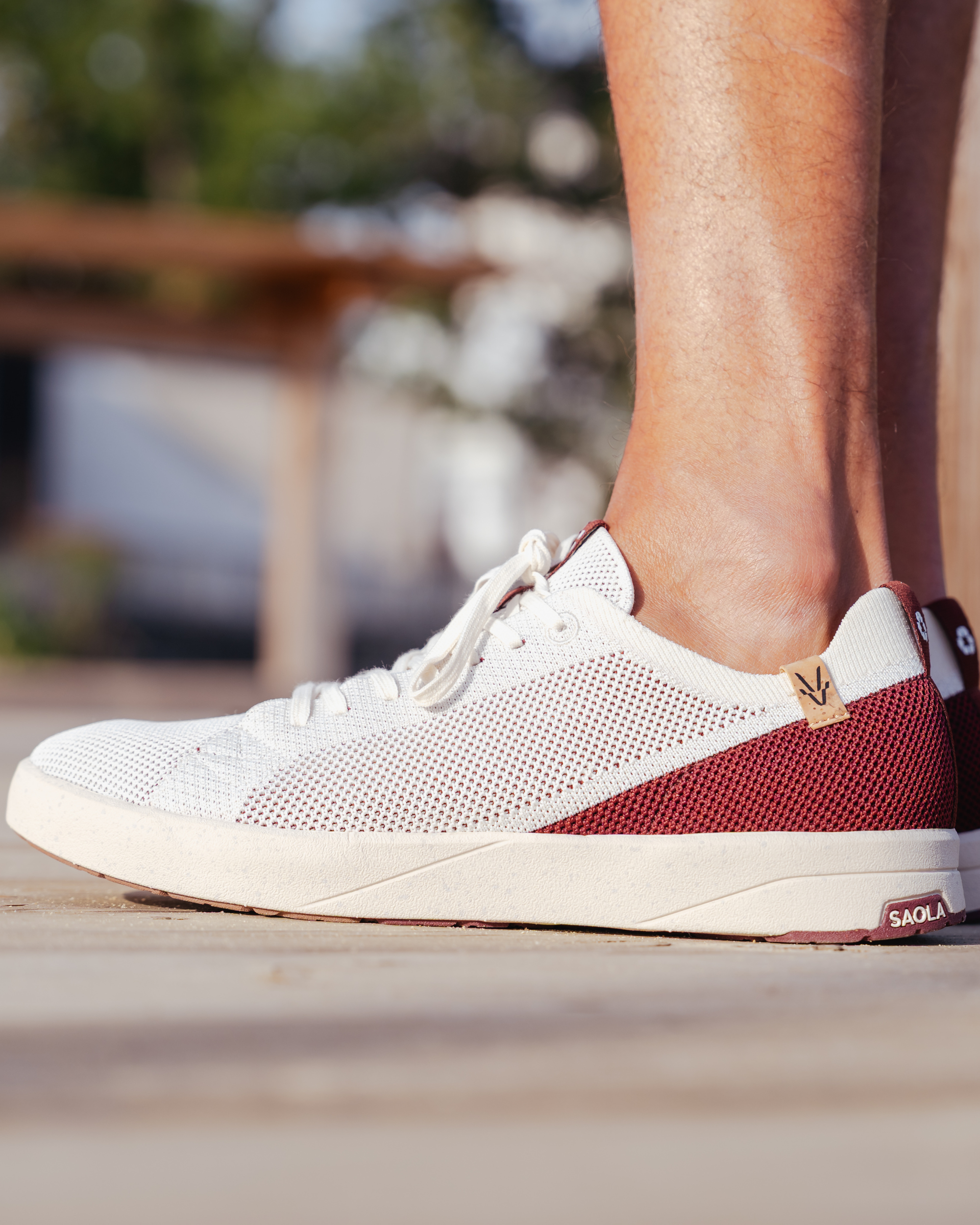 Cannon Knit 2.0 M White Red - SAOLA SHOES