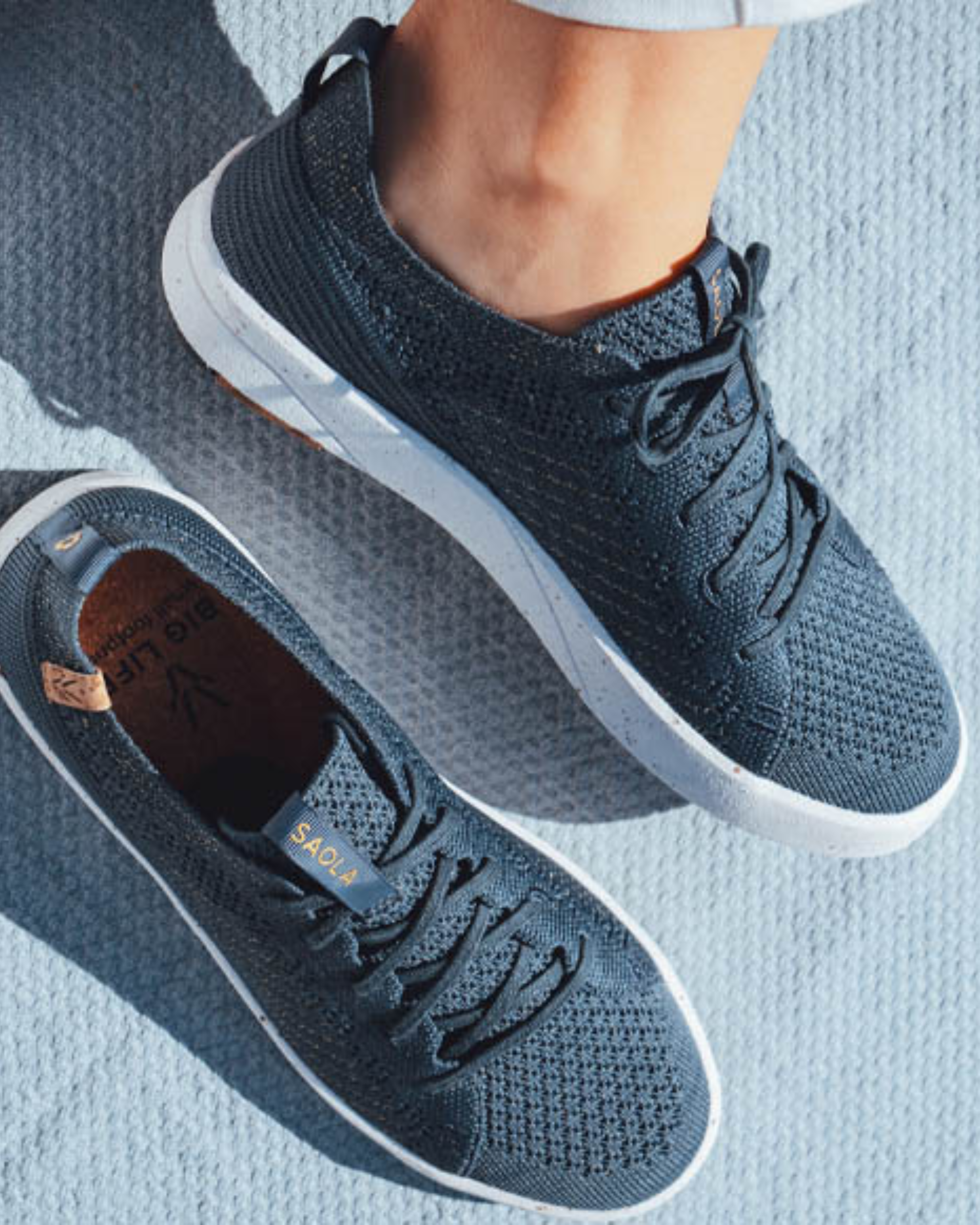 Cannon Knit 3 W Navy Gold - SAOLA SHOES