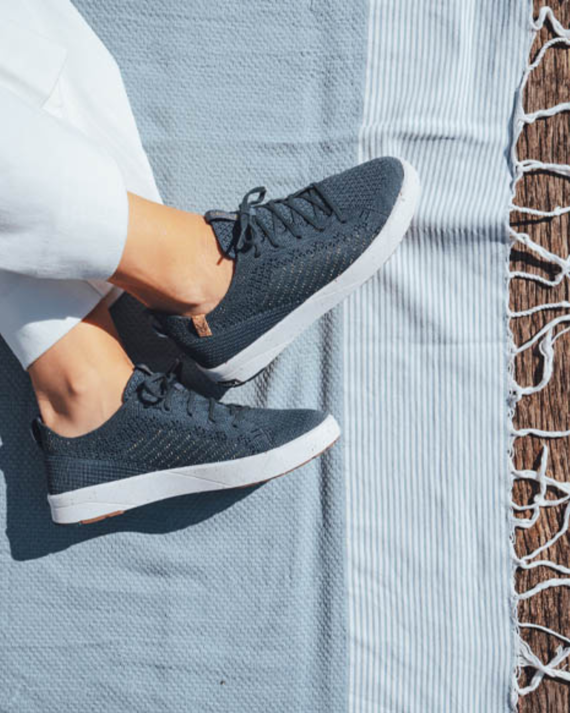 Cannon Knit 3 W Navy Gold - SAOLA SHOES