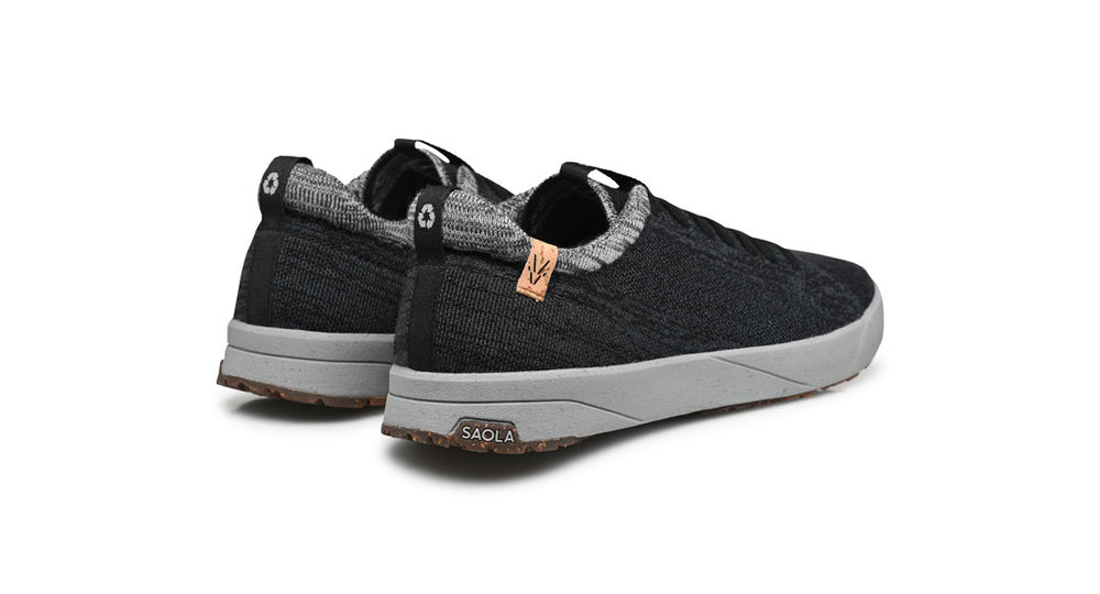 SAOLA Cannon Knit II Men's Charcoal Grey Sustainable Sneakers