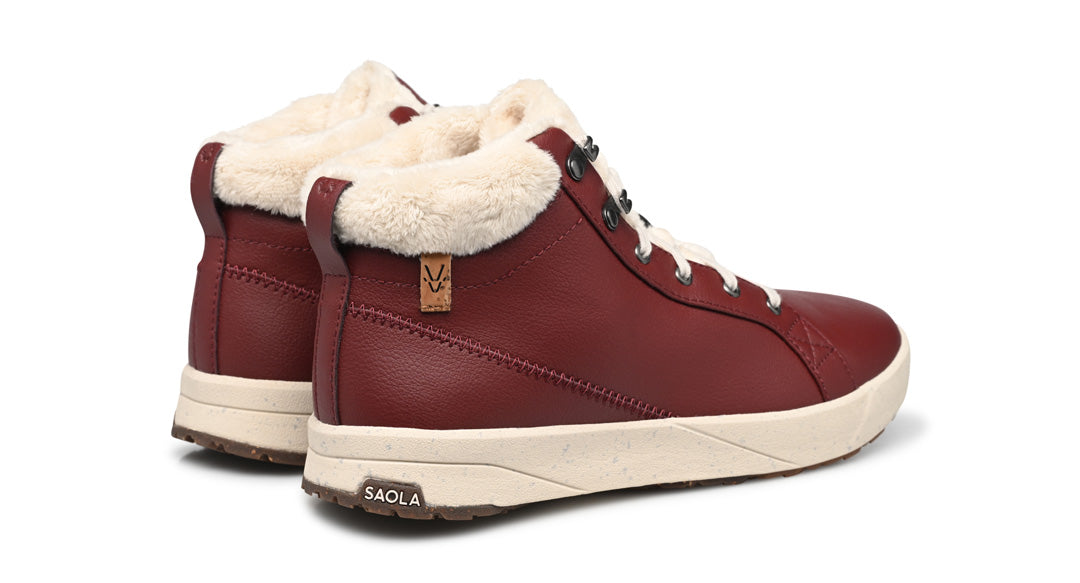 S Bergen Warm W Burgundy Size 8