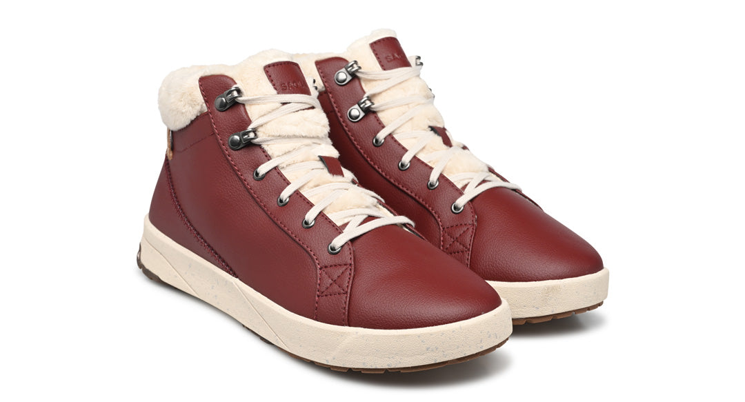 S Bergen Warm W Burgundy Size 8