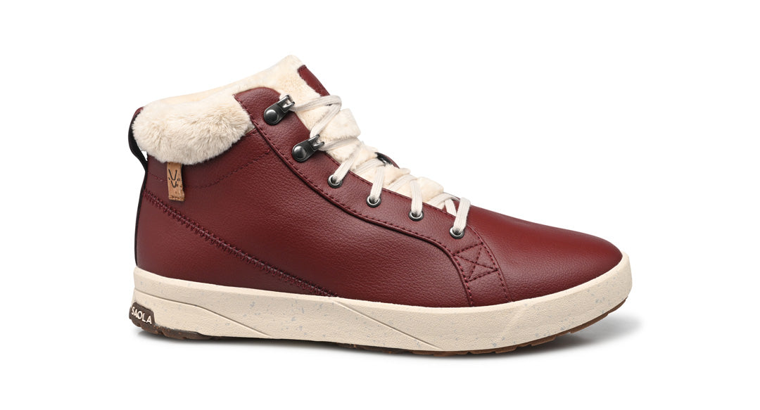 S Bergen Warm W Burgundy Size 8