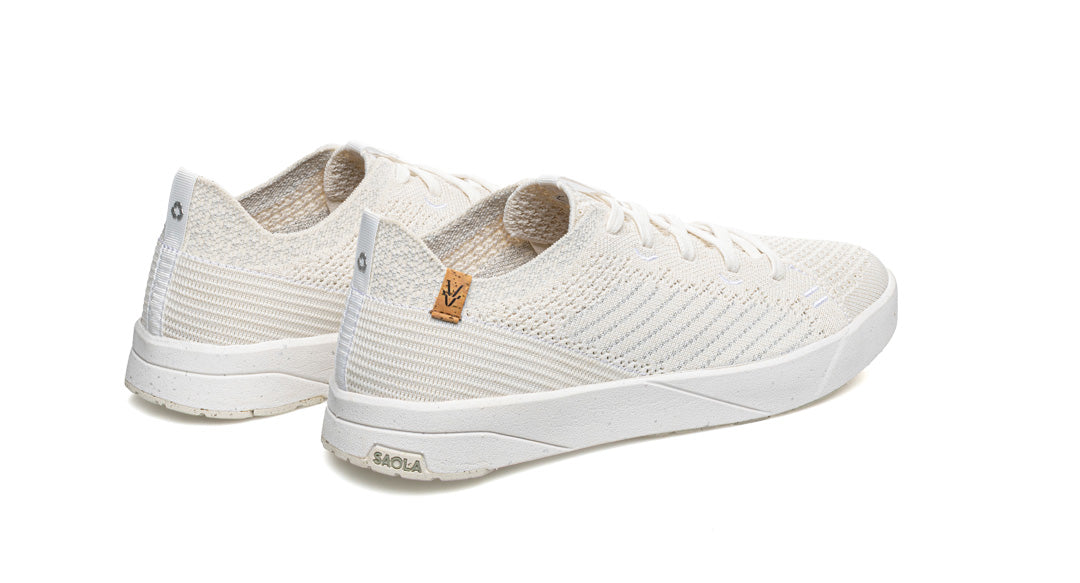 Cannon Knit 3 W White Silver - SAOLA SHOES