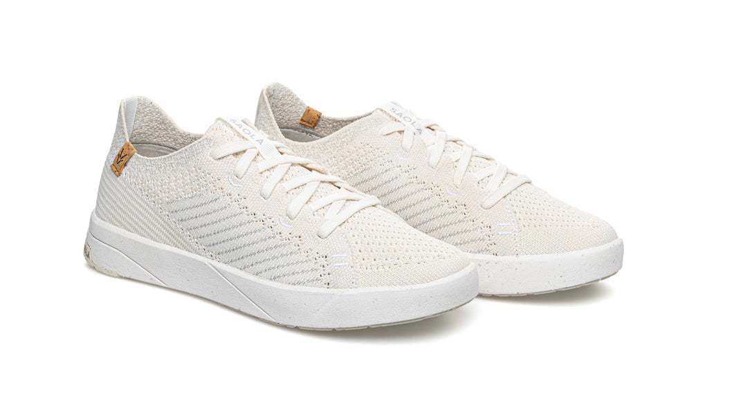 Cannon Knit 3 W White Silver - SAOLA SHOES