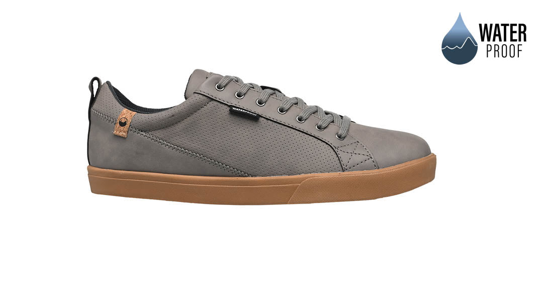 men's dark grey shoes from right side