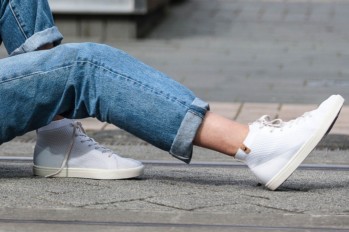 Wanaka Knit White: Women’s Recycled Sneakers - Saola Shoes