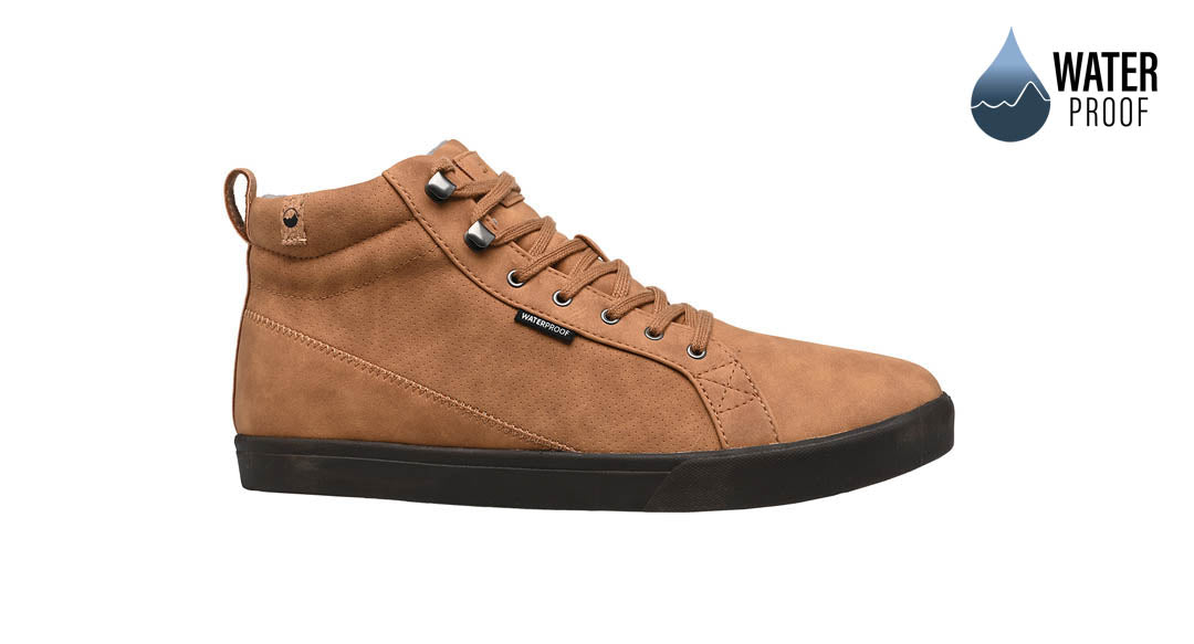 men's camel colour shoe from right side