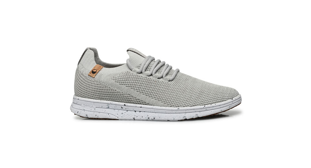 women's light grey shoes from right side