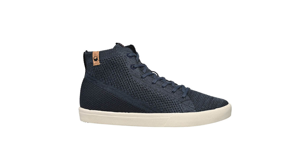 women's navy shoes form right side