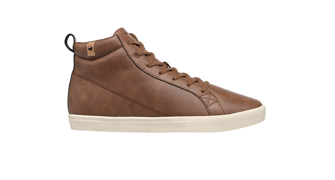 men's chocolate colour shoe from right side
