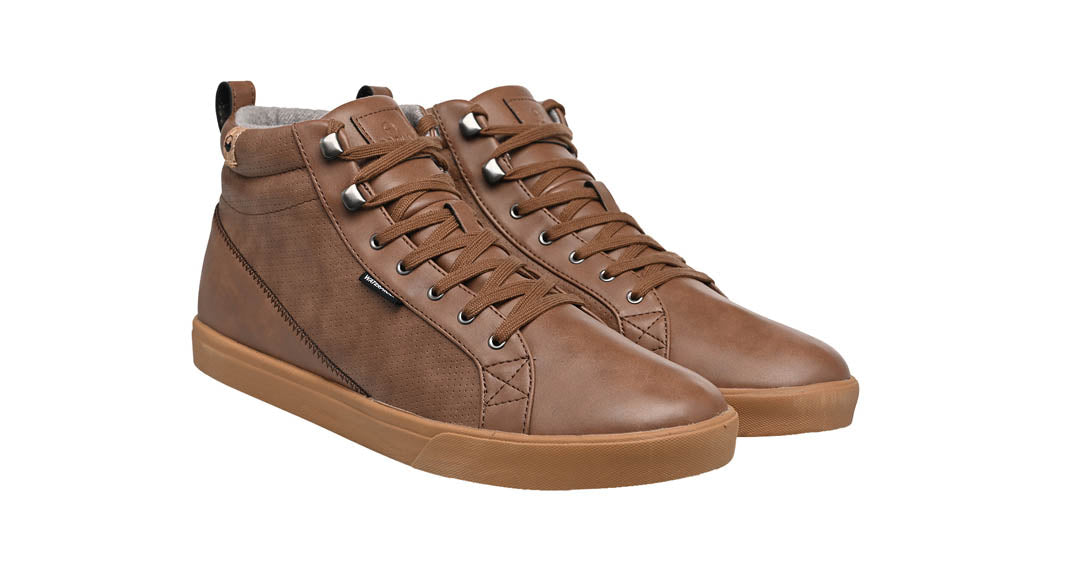 men's chocolate colour shoes overview from right side